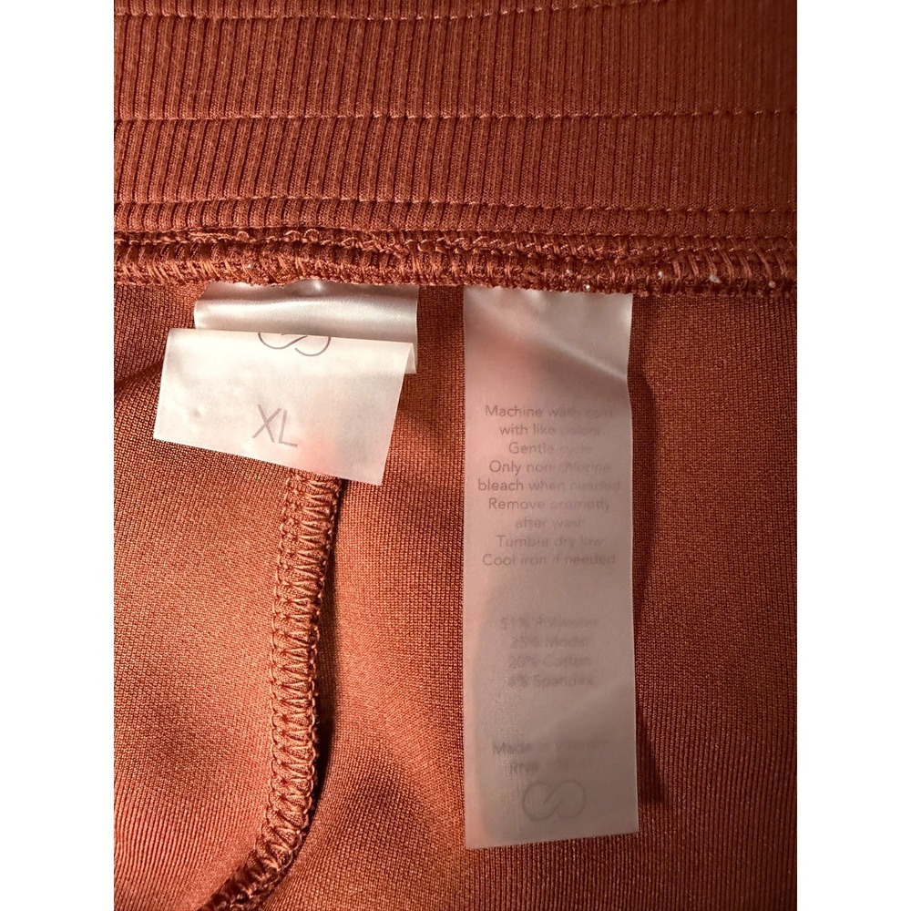 CALIA Pants Womens XL Terracotta Burnt Orange Soft Scuba‎ High Rise Minimalist - Picture 11 of 13